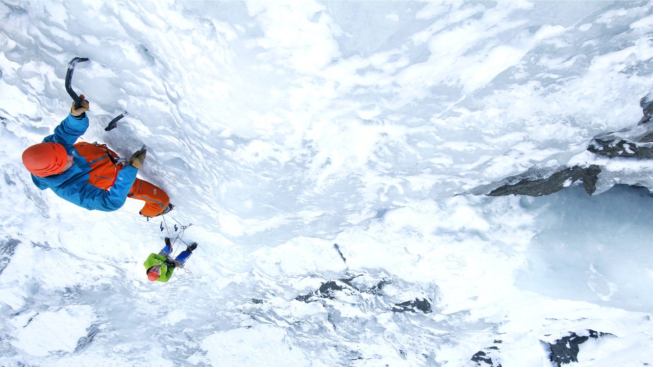 Video, bases de la escalada en hielo