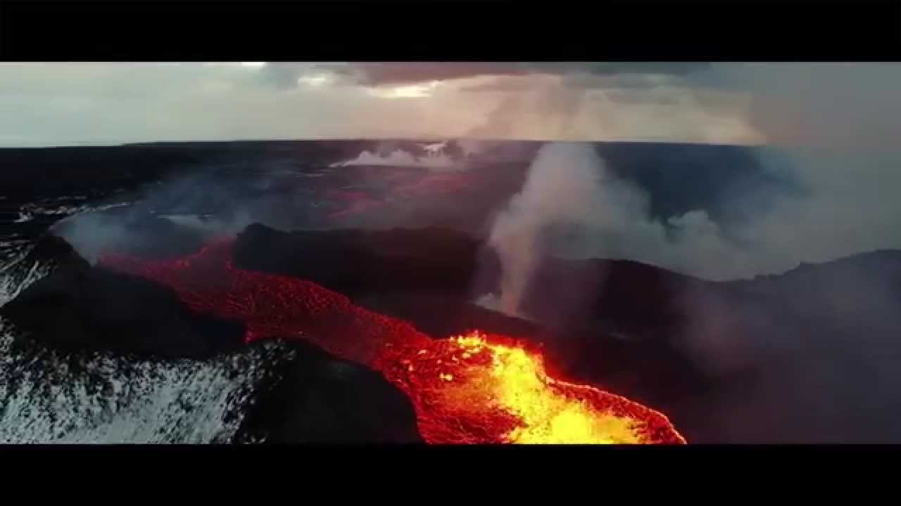 Video, volcán islandés desde un drone