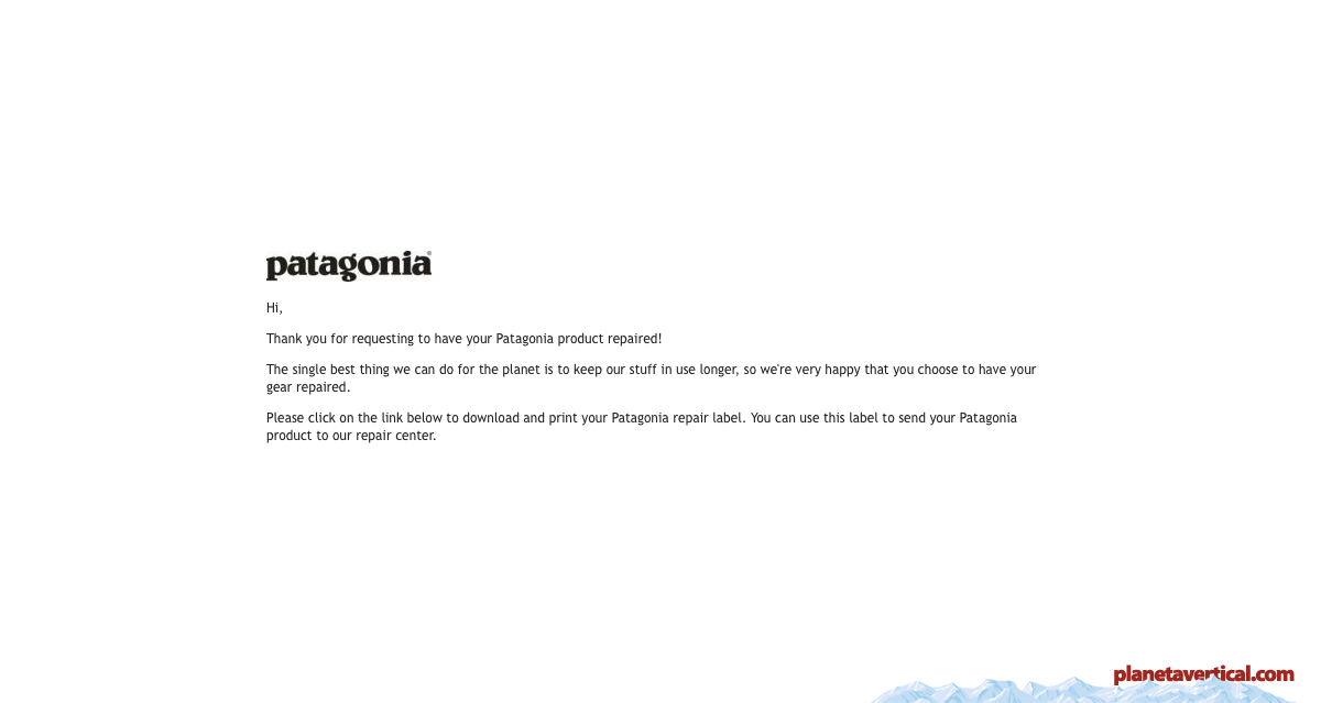 Patagonia repara tus prendas gratis